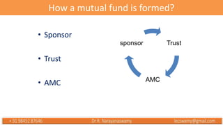 Evolution of Mutual Funds in India
• First Phase – 1964 to 1987 – UTI monopoly regime
• Second Phase – 1987 to 1993 – Publ...
