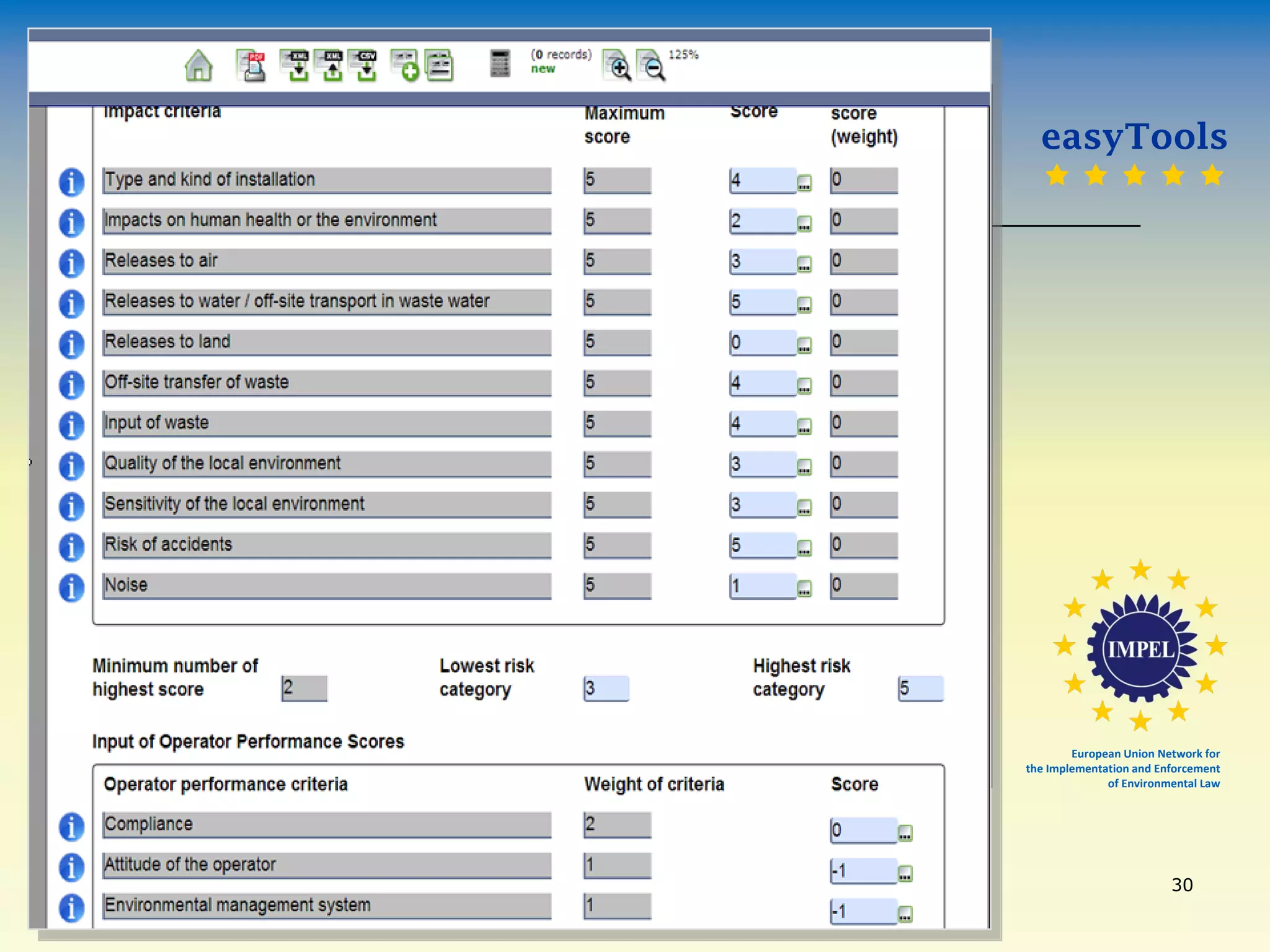 European Union Network for
the Implementation and Enforcement
of Environmental Law
easyTools
    
Lucom Interaction Platform
30
 
