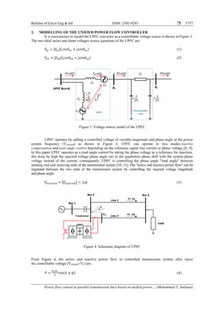 Power flow control in parallel transmission lines based on UPFC | PDF