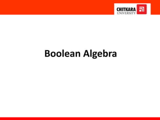 Boolean Algebra
 
