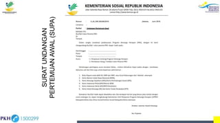 Direktur Jaminan Sosial Keluarga
Nur Pujianto
Nomor : /LJS.JSK.BS/06/2016 Jakarta, Juni 2016
SURAT
UNDANGAN
PERTEMUAN
AWAL
(SUPA)
 
