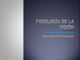 Dr. Alberto Quinteros Reque
Especialista en Oftalmología
 