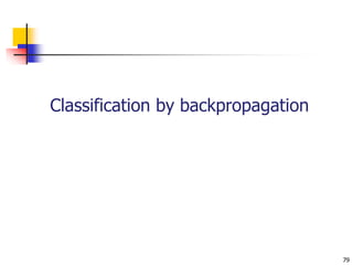 79
Classification by backpropagation
 