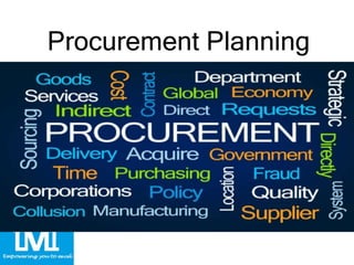 Procurement Planning
 
