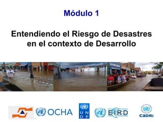 Módulo 1
Entendiendo el Riesgo de Desastres
en el contexto de Desarrollo
 