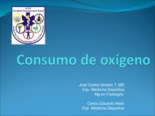 José Carlos Giraldo T. MD
Esp. Medicina Deportiva
Mg en Fisiología.
Carlos Eduardo Nieto
Esp. Medicina Deportiva
 