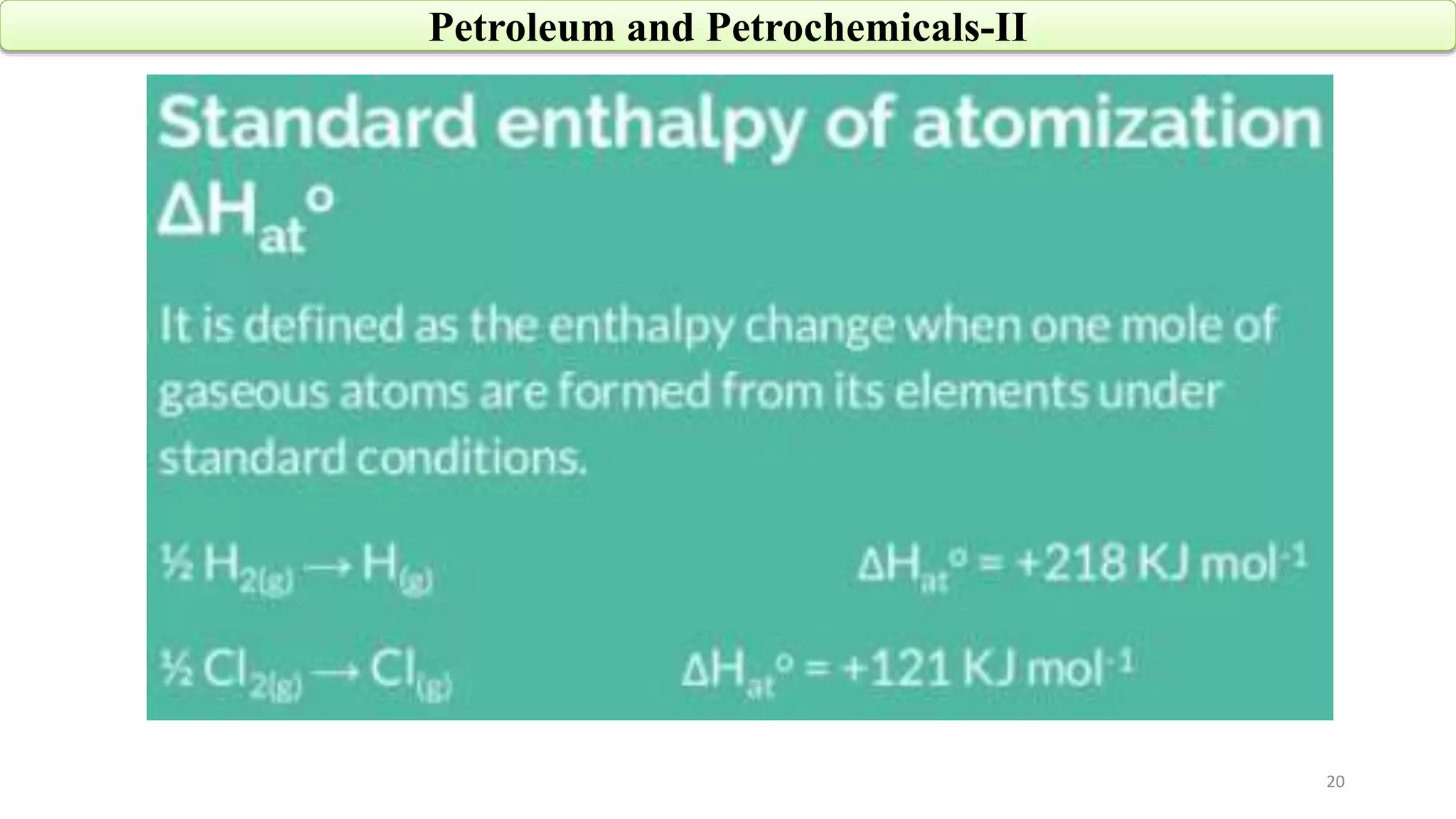 20
Petroleum and Petrochemicals-II