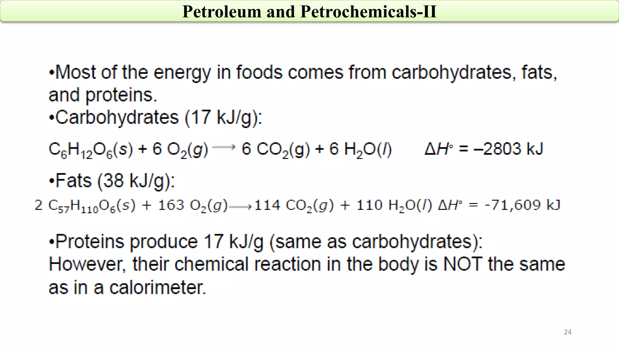 24
Petroleum and Petrochemicals-II