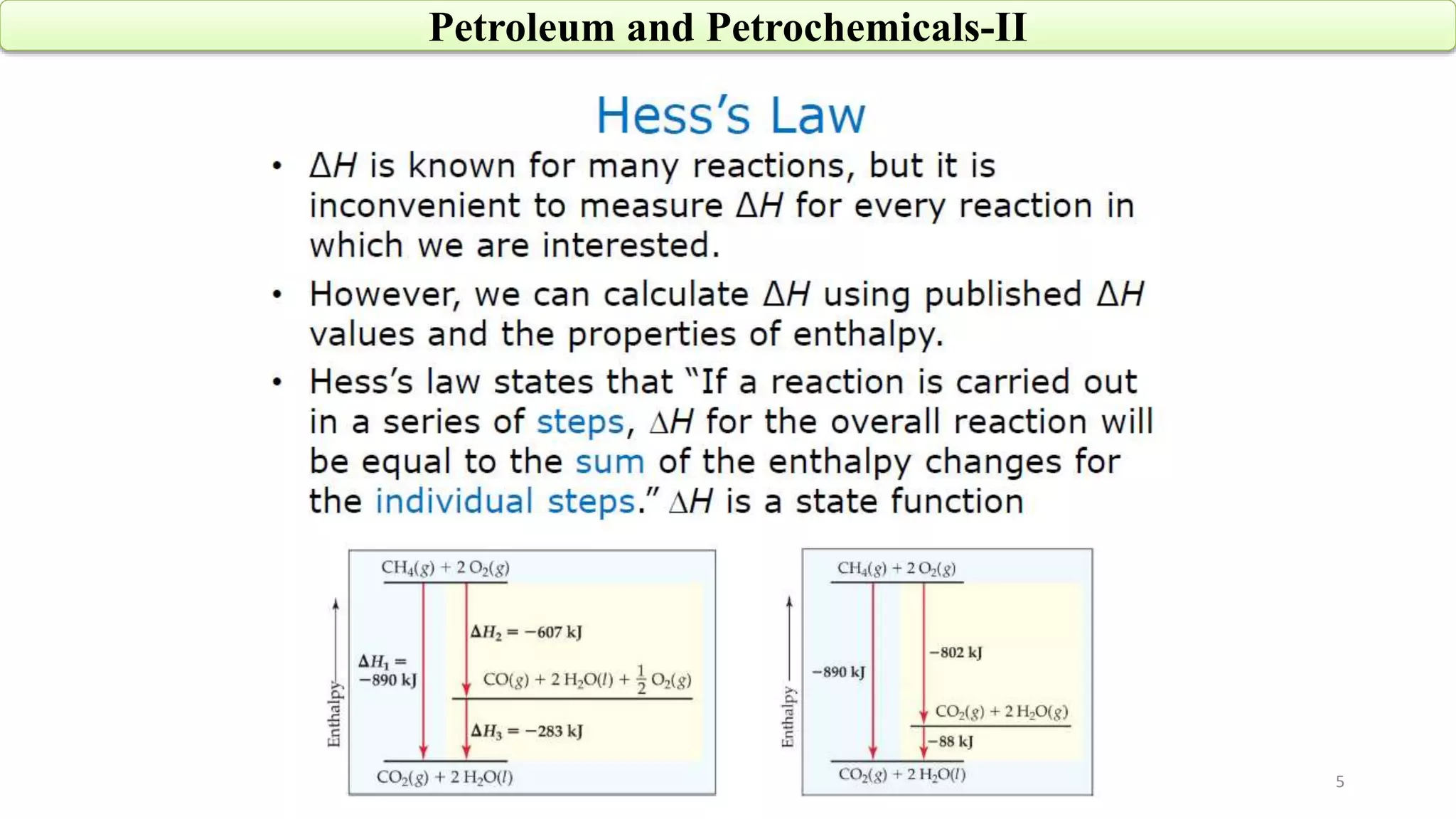 5
Petroleum and Petrochemicals-II