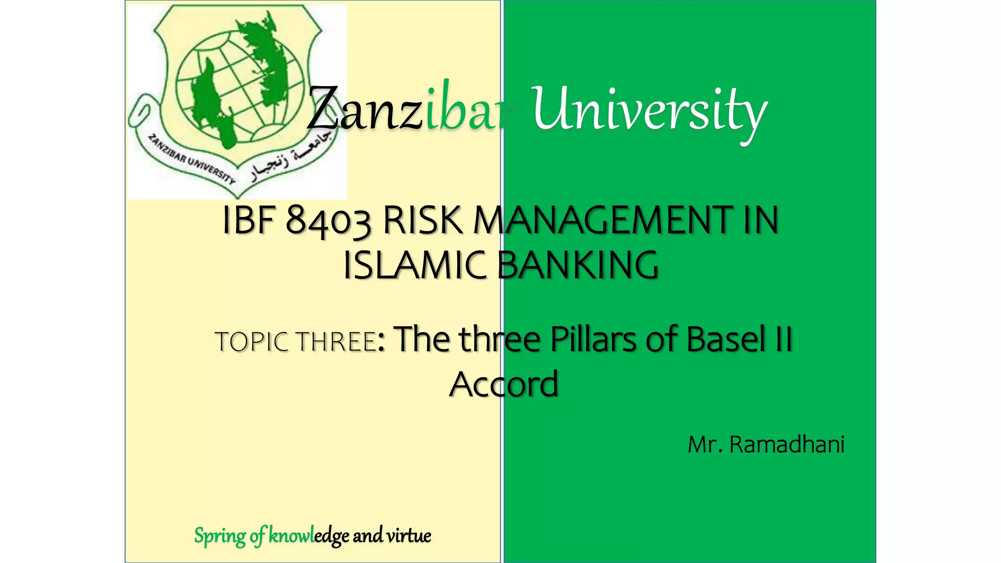 3. The three Pillars of Basel II Accord.pptx