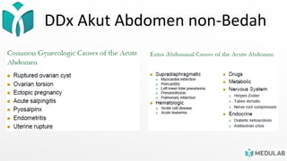 DDx Akut Abdomen non-Bedah
 