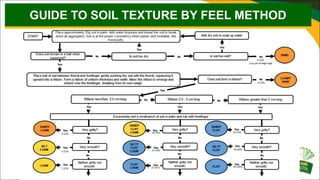 GUIDE TO SOIL TEXTURE BY FEEL METHOD
 