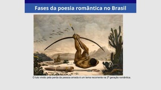 Fases da poesia romântica no Brasil
O luto vivido pela perda da pessoa amada é um tema recorrente na 2ª geração romântica.
 