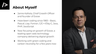 How to (Help to) Save Our Planet with Green Coding | PDF