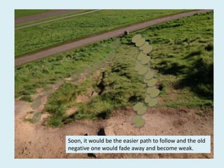 Soon, it would be the easier path to follow and the old
negative one would fade away and become weak.
 