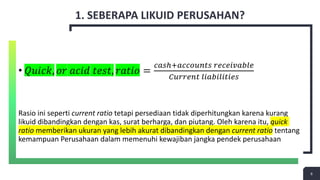 Rasio Acid Test Analisis Keuangan Perusahaan