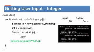 java input & output statements | PPT
