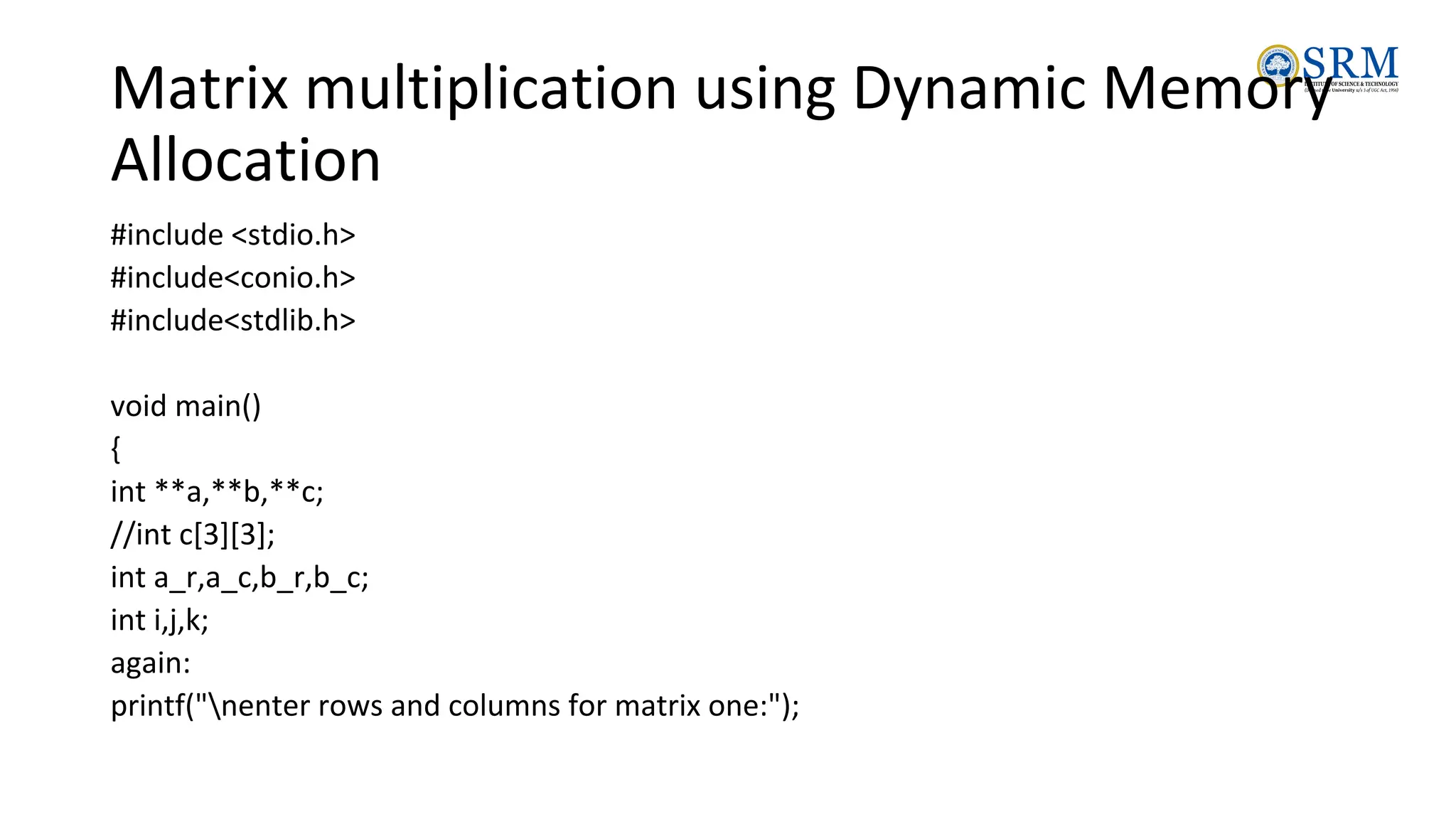 Data Structure & Algorithms - Matrix Multiplication | PDF | Programming ...