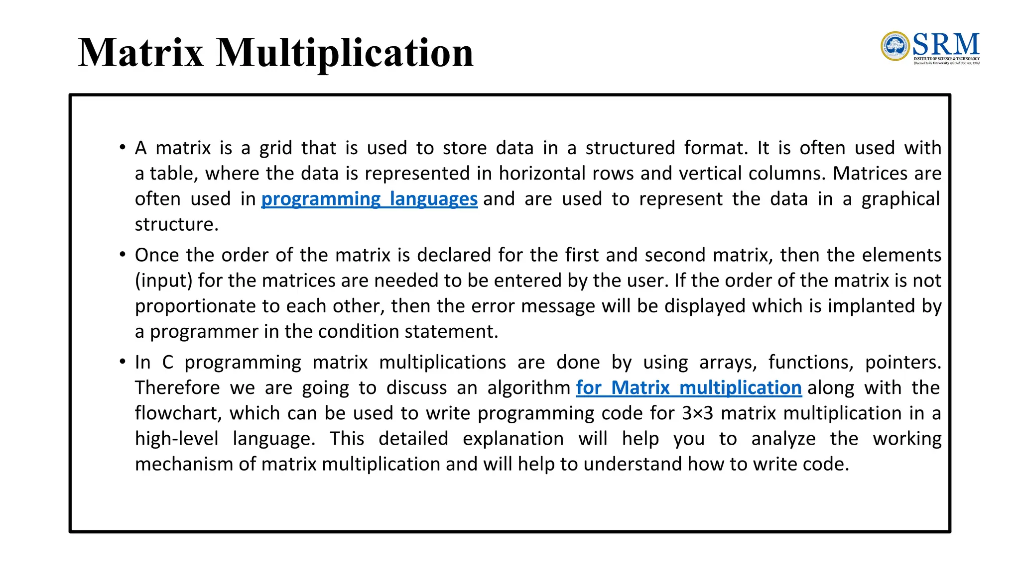 Data Structure & Algorithms - Matrix Multiplication | PDF | Programming ...