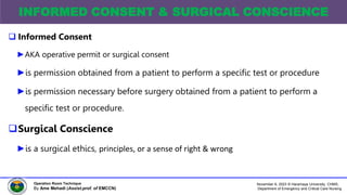 Medical Conscience Rights Initiative Surgical Conscience and Informed Consent | PPTX