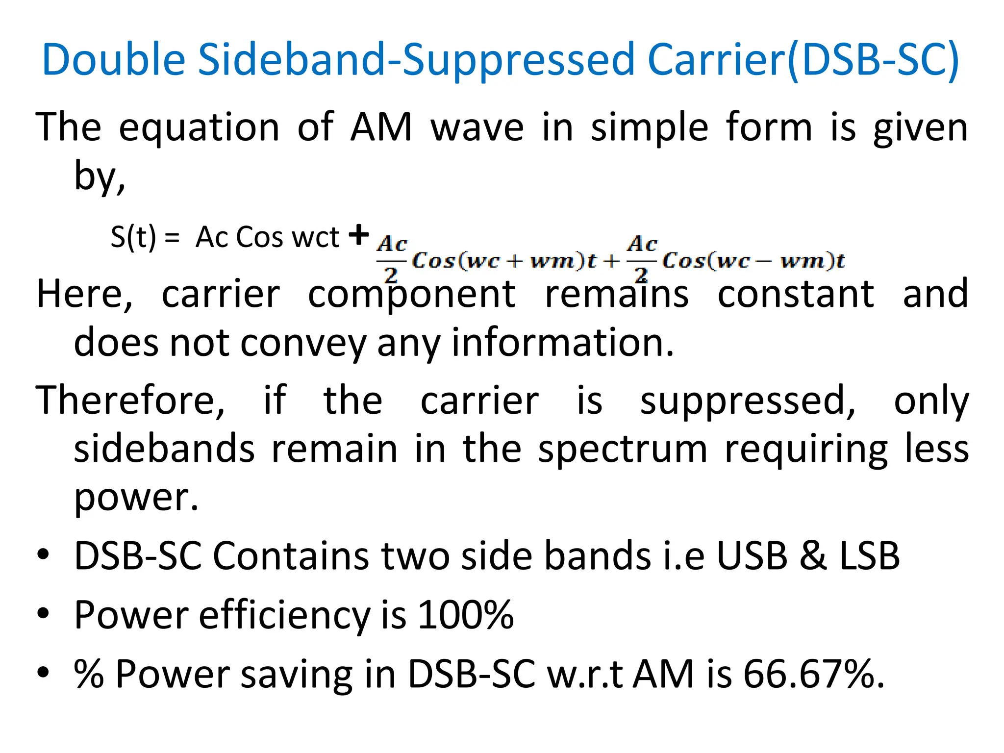 Double side band suppressed carrier AM generation | PPTX