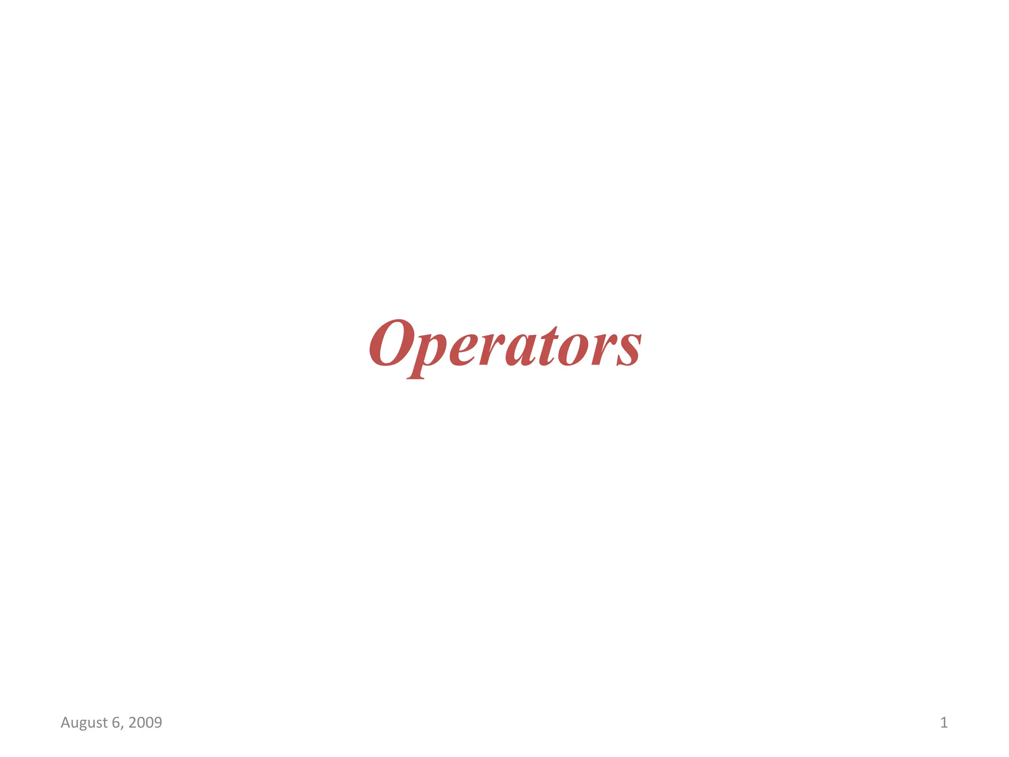 3.OPERATORS_MB.ppt . | PPT
