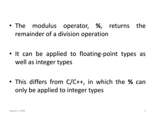 3.OPERATORS_MB.ppt . | PPT