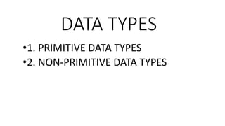 3. DATA TYPES in the Java programming.pptx