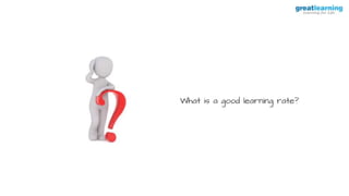 What is a good learning rate?
 