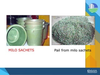 Pail from milo sachets
MILO SACHETS
LAMINATES RECYCLING
 