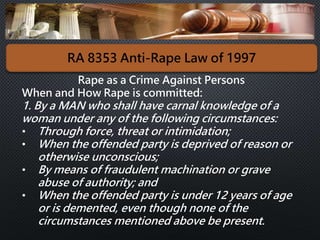 Laws on Women-and Children in the philippines | PPTX