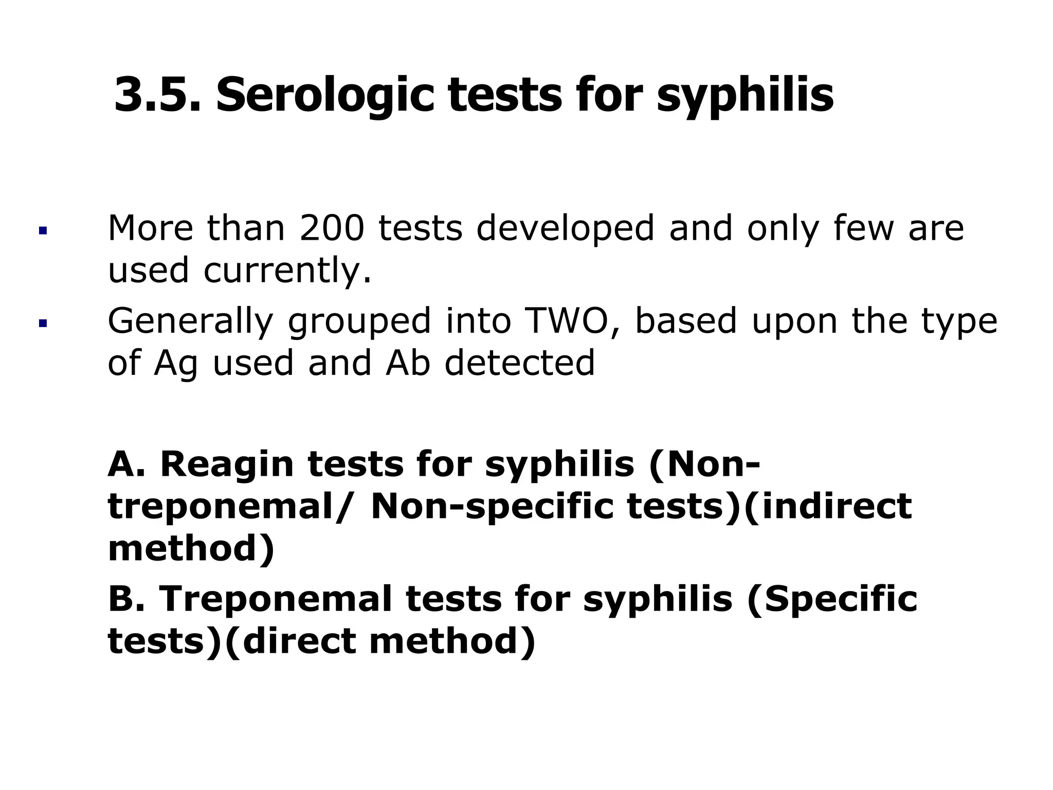 Syphilis Serology serological test for medical laboratory.ppt