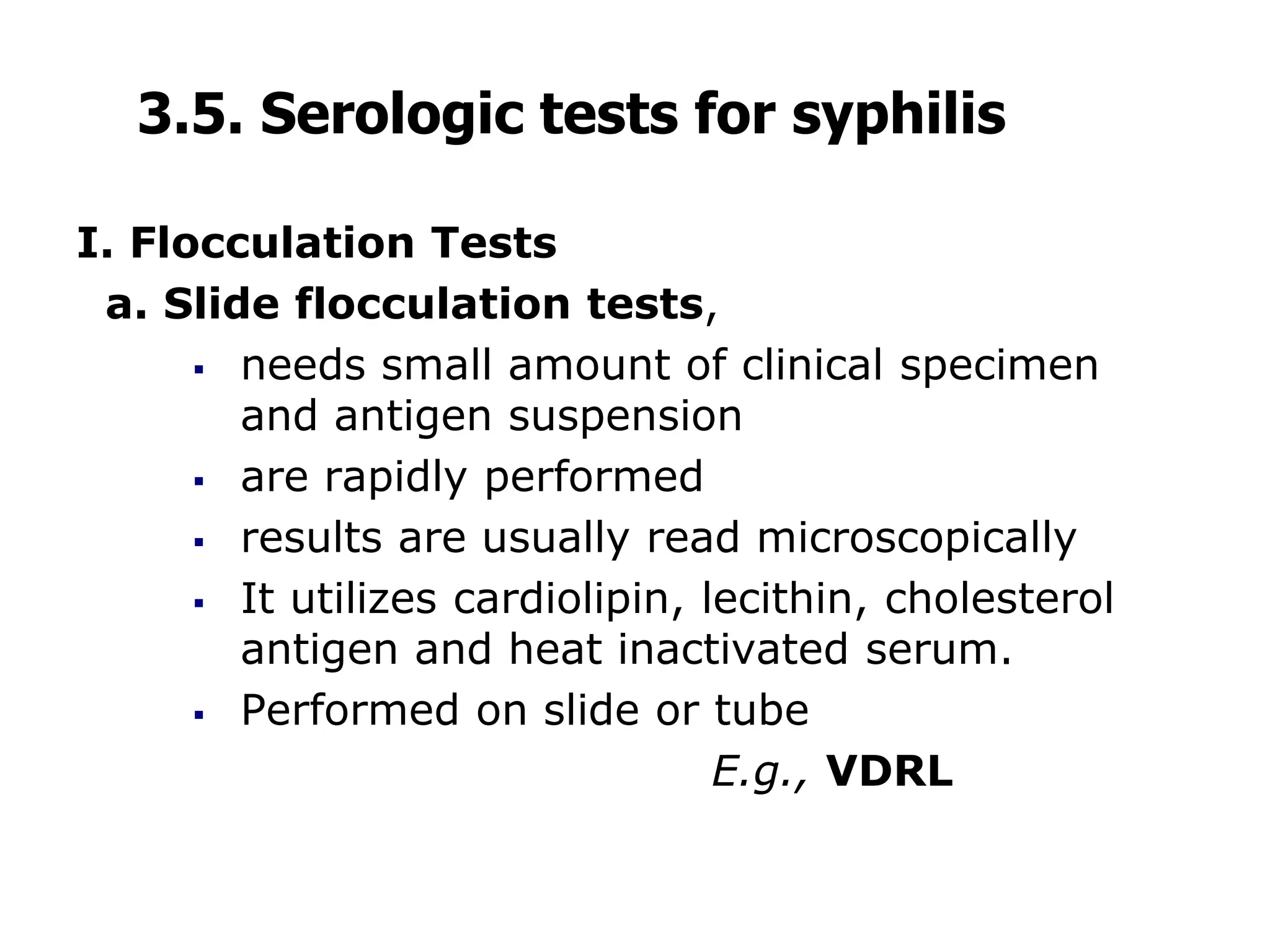 Syphilis Serology serological test for medical laboratory.ppt