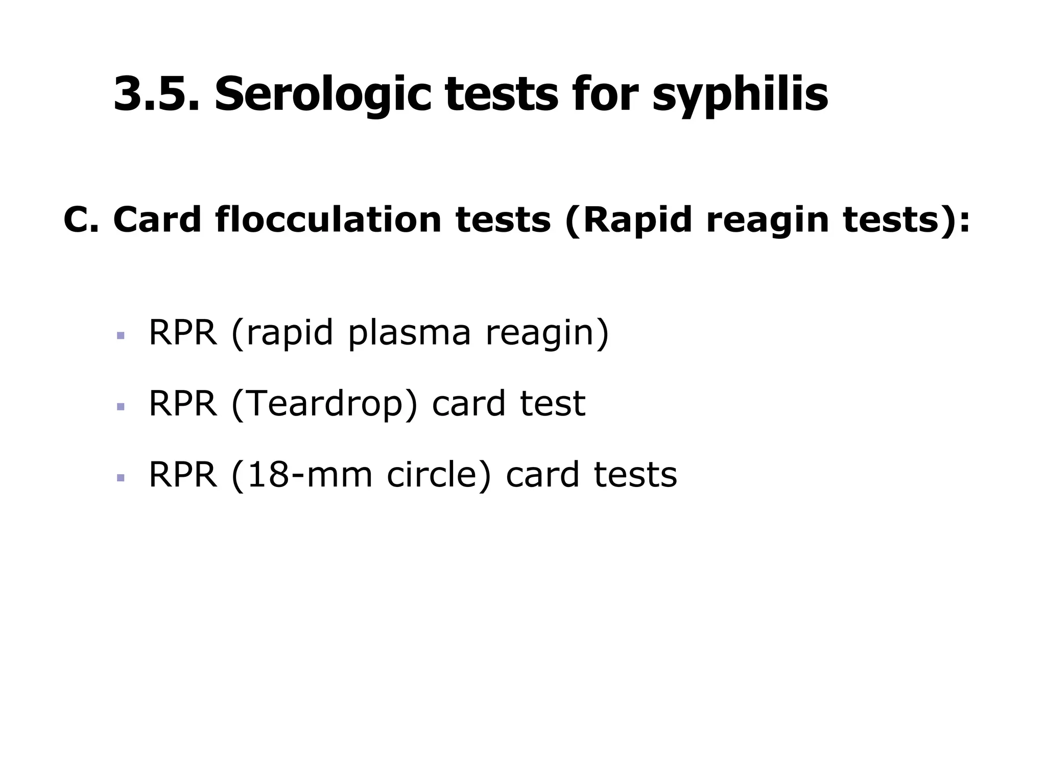 Syphilis Serology serological test for medical laboratory.ppt