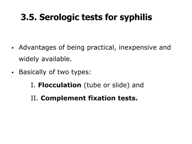 Syphilis Serology serological test for medical laboratory.ppt