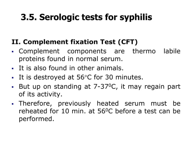 Syphilis Serology serological test for medical laboratory.ppt