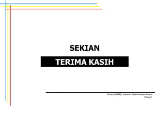 Modul AKRAB, Jabatan Perkhidmatan Awam
Tahap1
TERIMA KASIH
SEKIAN
 