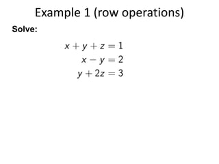 Solving Linear systems of Equations-Gauss elimination method | PPT