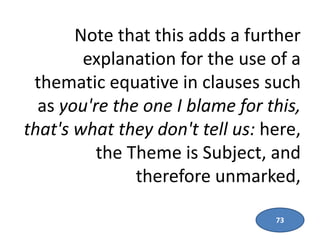 Theme and Mood: Systemic Functional Linguistics | PPTX
