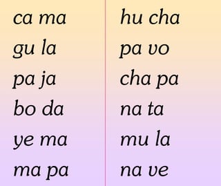 ca ma
gu la
pa ja
bo da
ye ma
ma pa
hu cha
pa vo
cha pa
na ta
mu la
na ve
 