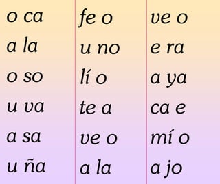 o ca
a la
o so
u va
a sa
u ña
fe o
u no
lí o
te a
ve o
a la
ve o
e ra
a ya
ca e
mí o
a jo
 