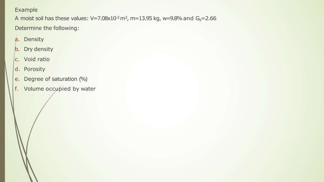 Weight - Volume Relationships and Plasticity | PPTX