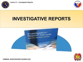 Investigative Reports Investigation Report Samples.pptx