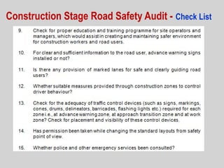 Road Safety Audit at a Construction Stage | PPT