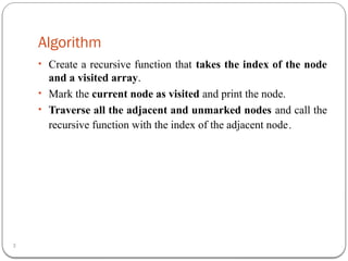 Introduction of Depth First Search with example | PPTX
