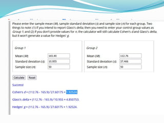 Effect size calculator
 