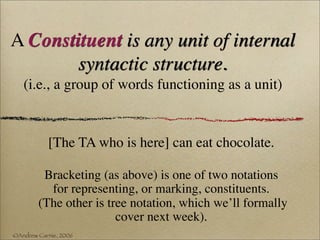 3.1-Constituency for syntax lessons only | PDF