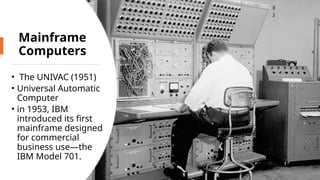 First Mainframes Media and Information Literacy-Electronic Age | PPTX