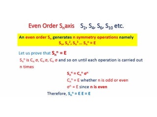 Proper Rotation Group 3. improper rotation axis, group theory | PPTX