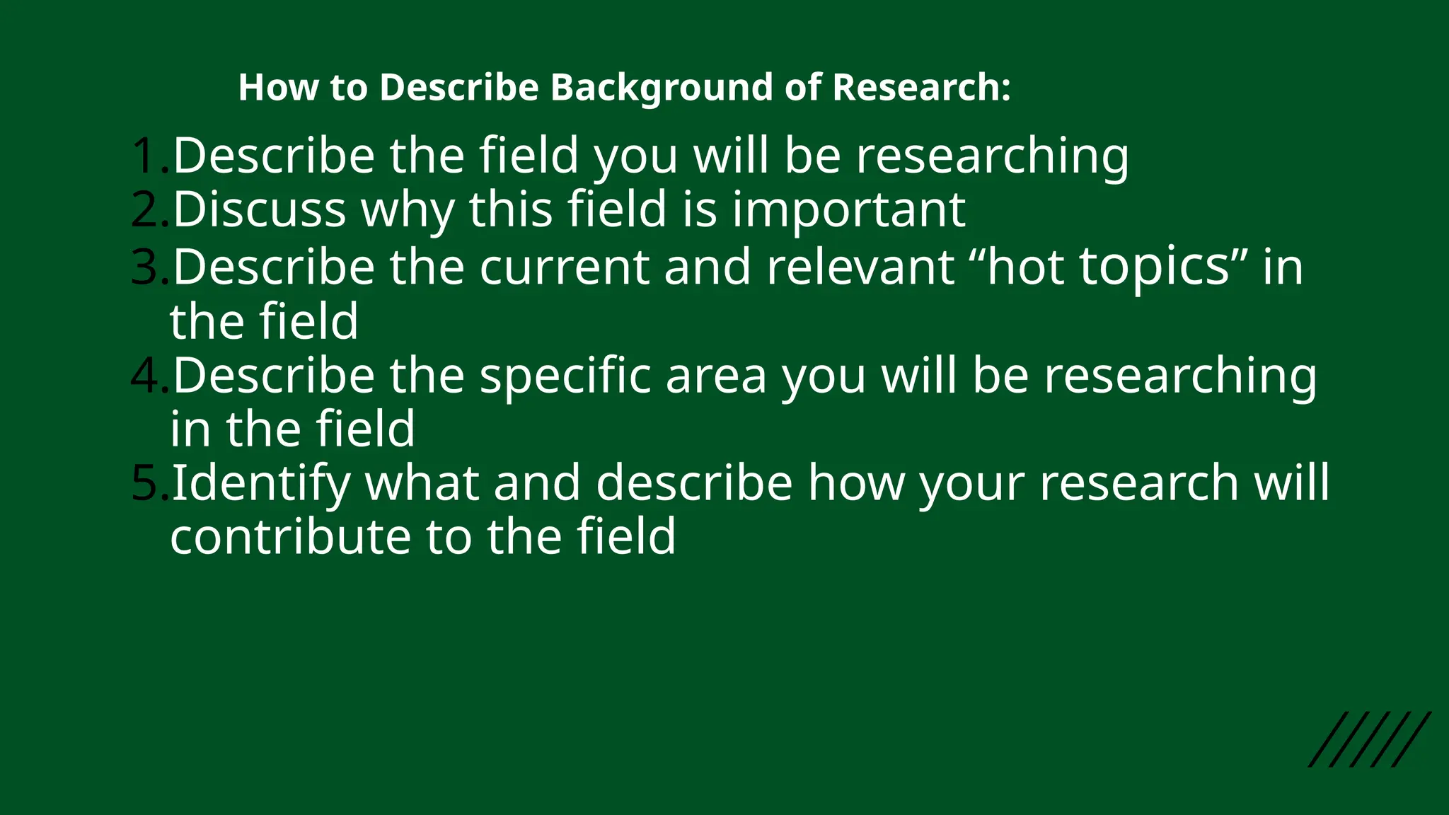 Proper Writing the Background of Research | PPTX